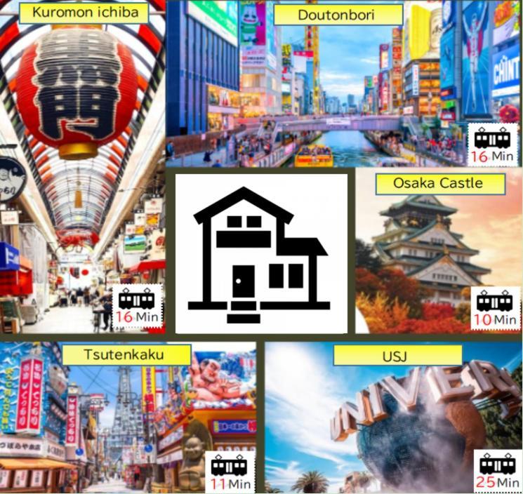 Jr天王寺駅・寺田町駅から徒歩圏内！ファミリー大歓迎の広々欧風ハイツ！ Apartman Oszaka Kültér fotó